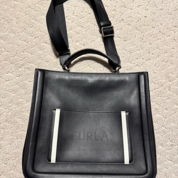 Furla Handbags - 🖤 Furla Reale Bag Black & White — Brand New with Dustbag 🖤
